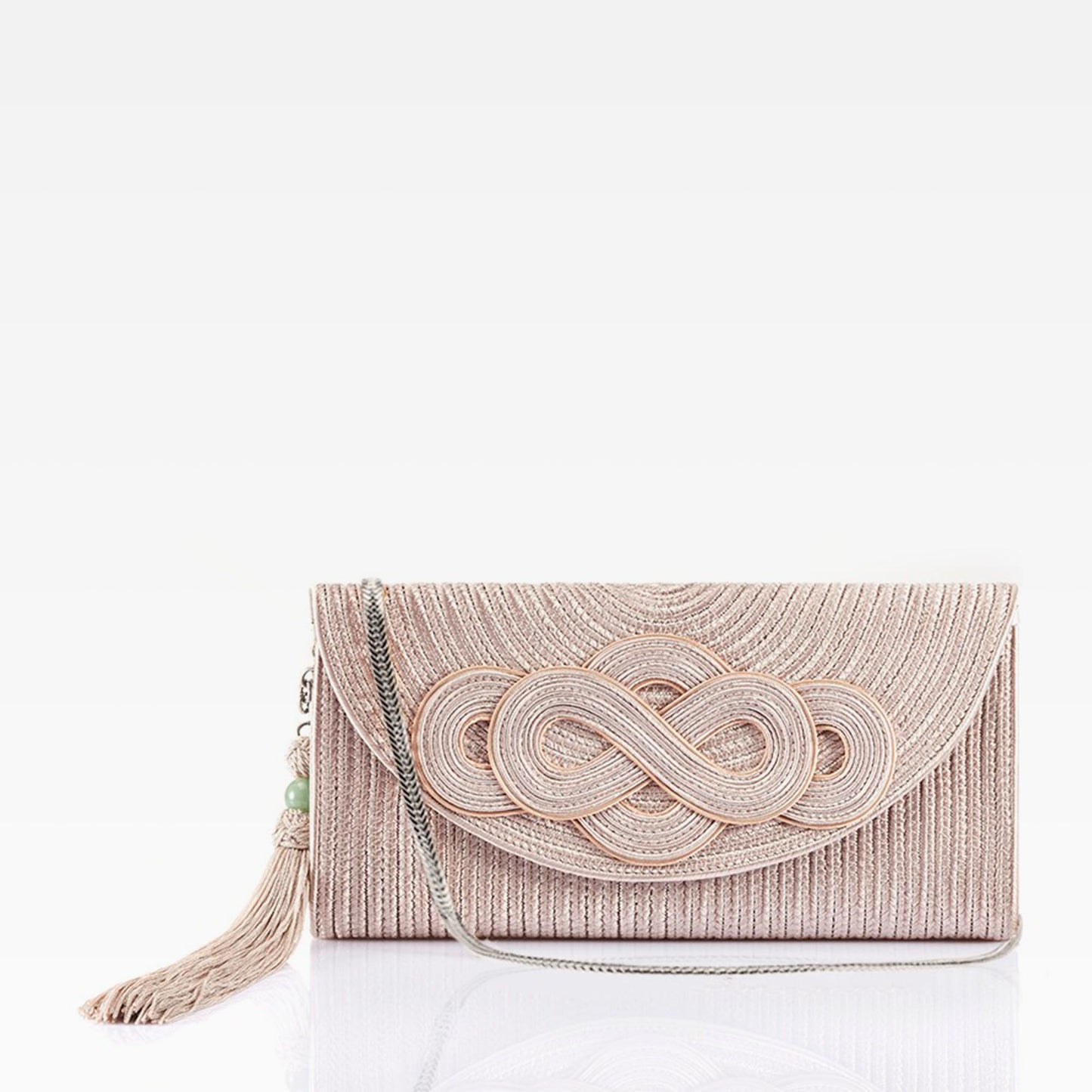 Rayon Braided Knot Clutch