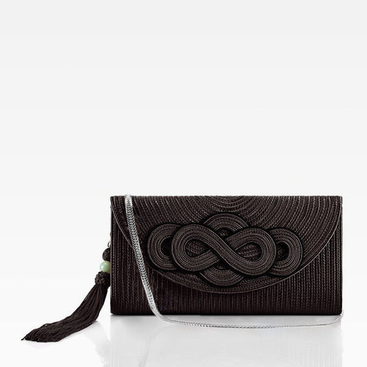 Rayon Braided Knot Clutch