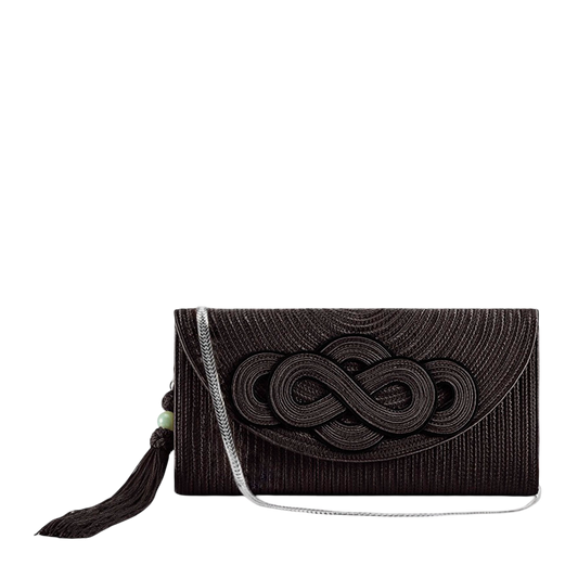 Rayon Braided Knot Clutch