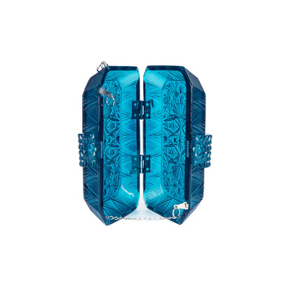 Wide Octagon Clutch Classic Blue