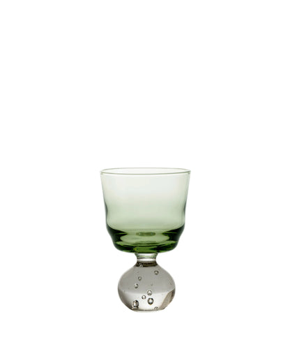 Eternal Snow Medium Stem Glasses Green Set of 6