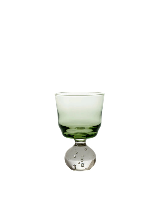 Eternal Snow Small Stem Glasses Green Set of 6