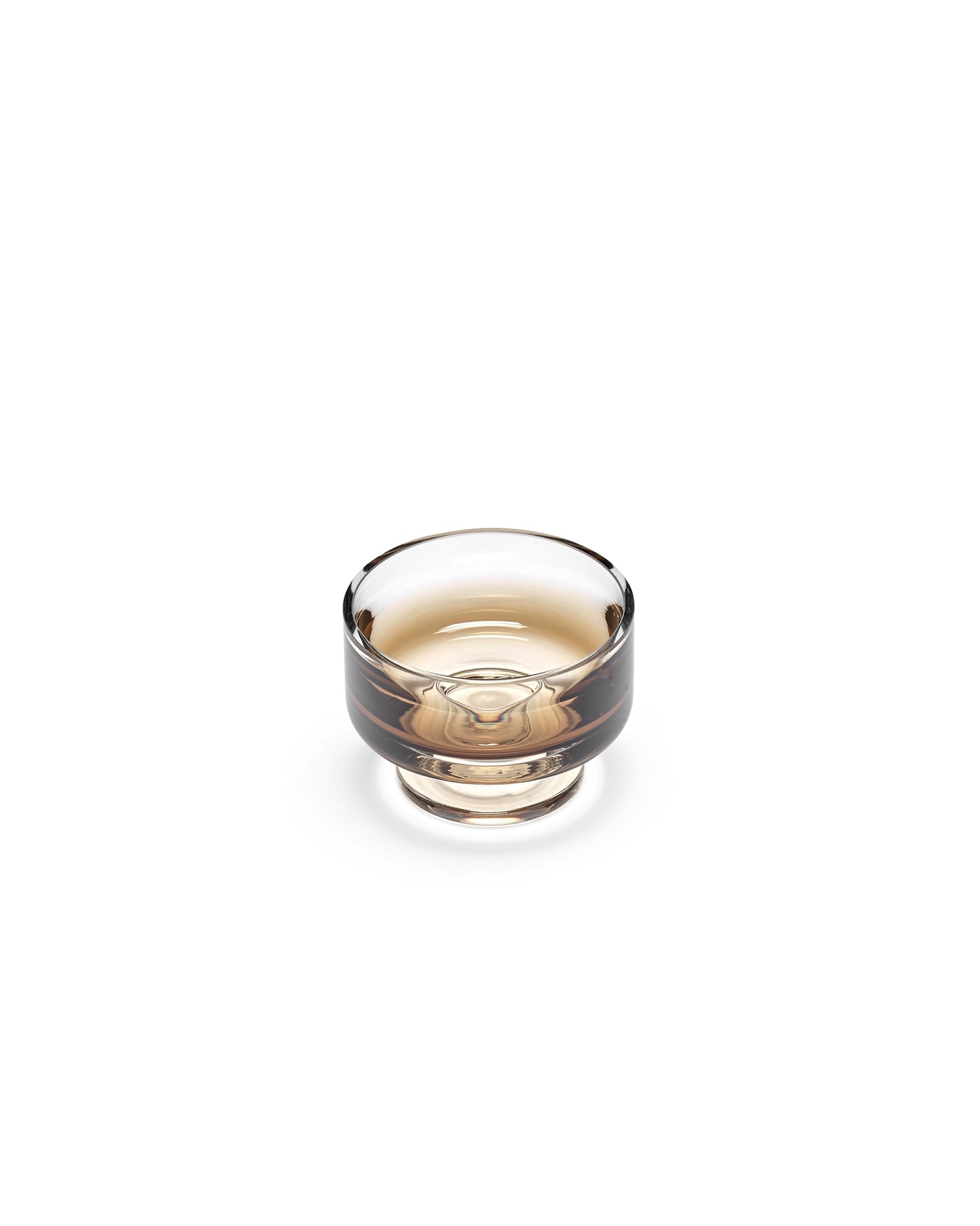 Zuma Low Bowls  on Foot Amber  Set of 4