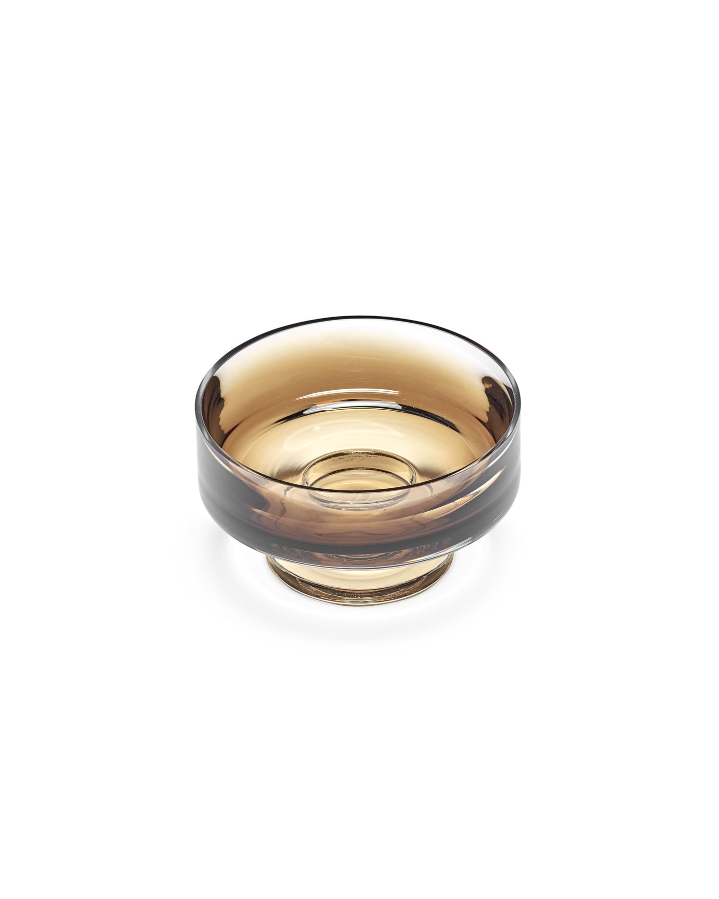 Zuma Low Bowl on Foot Amber Set of 4