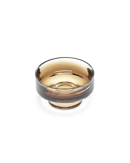 Zuma Low Bowl on Foot Amber Set of 4
