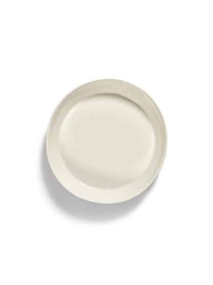 Feast Deep Serving Plate,  White Blue Stripes