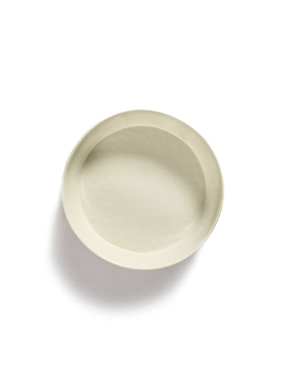 Feast  Salad Bowl,White Swirl Red Stripes
