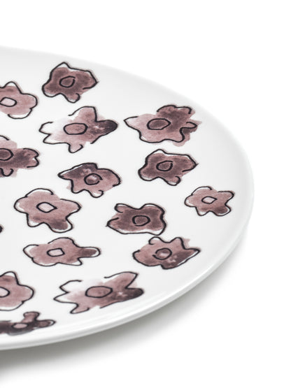 Dark Viola Breakfast Plates   Set of 2