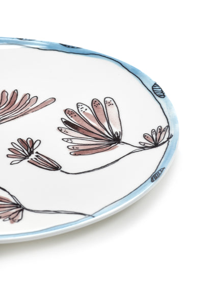 Camelia Aubergine Serving Plates  Set of 2