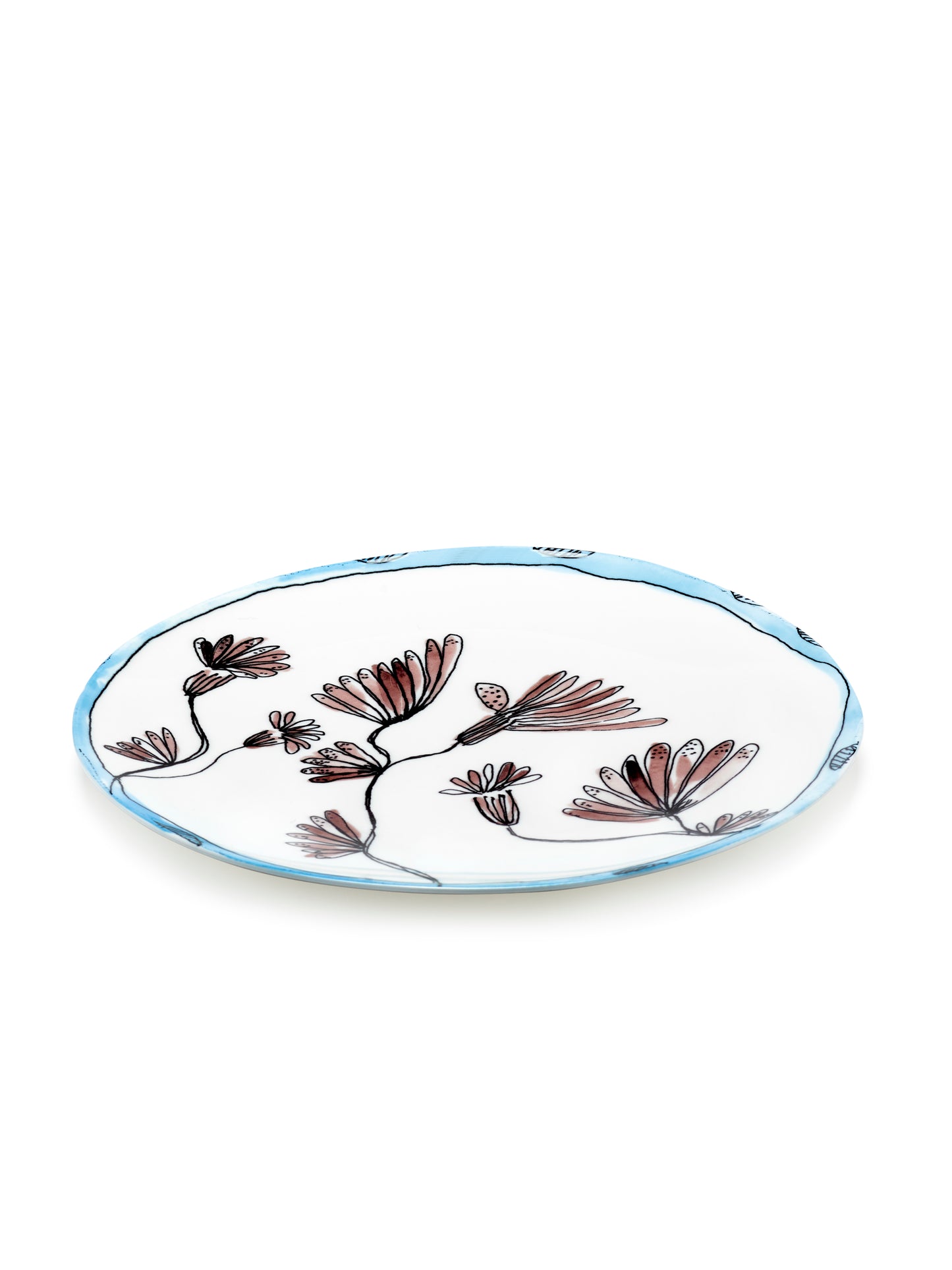 Camelia Aubergine Serving Plate