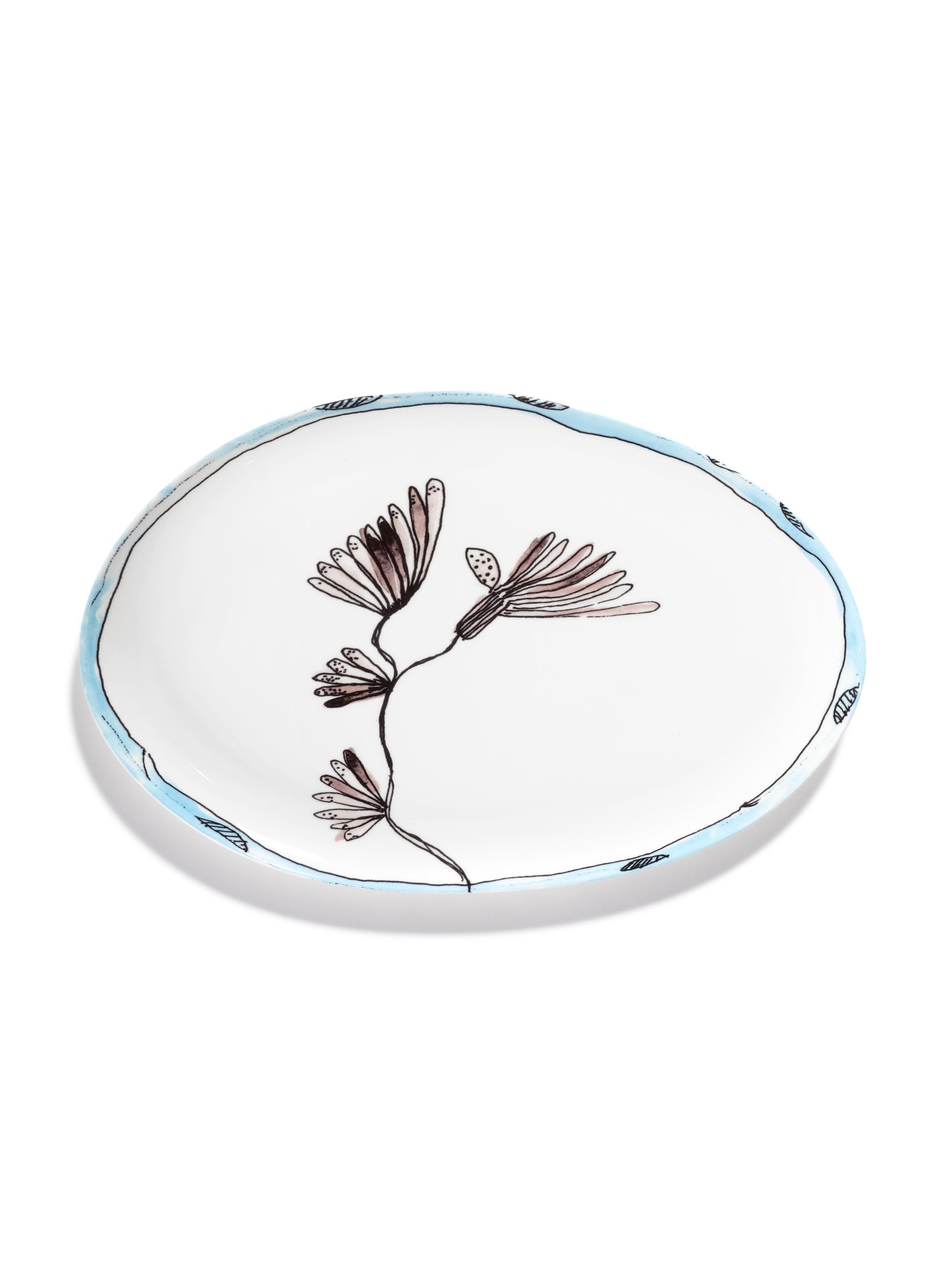 Camelia Aubergine  Oval Plate