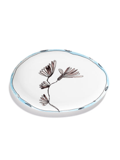 Camelia Aubergine  Oval Plate