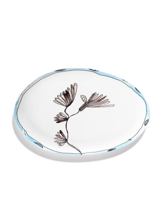 Camelia Aubergine  Oval Plate