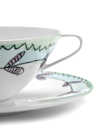 Blossom Milk Soup Bowls & Saucer  Set of 2