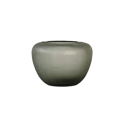 Steel Grey Glass Vase