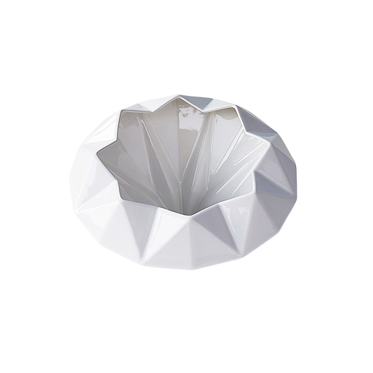 Diamond Inclined Bowl – White