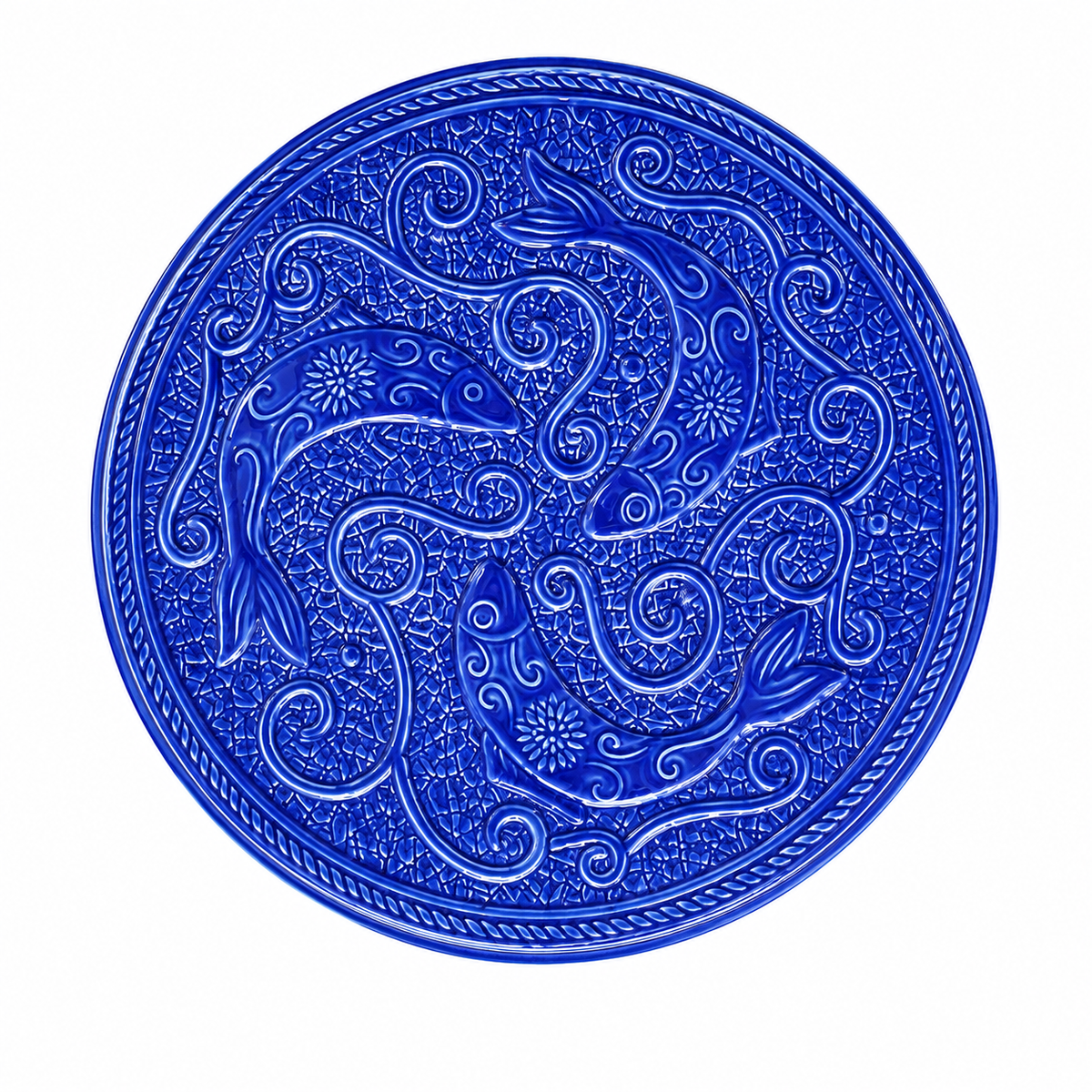 Blue Fish Motif Trivet