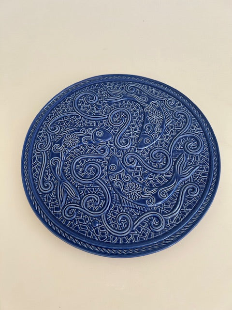 Blue Fish Motif Trivet