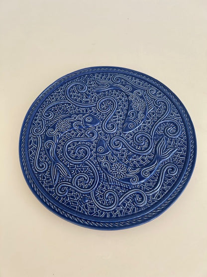 Blue Fish Motif Trivet