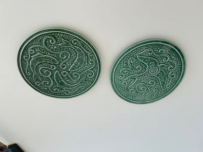 Green Bird Motif Trivet