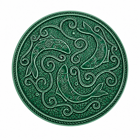 Green Fish Motif Trivet