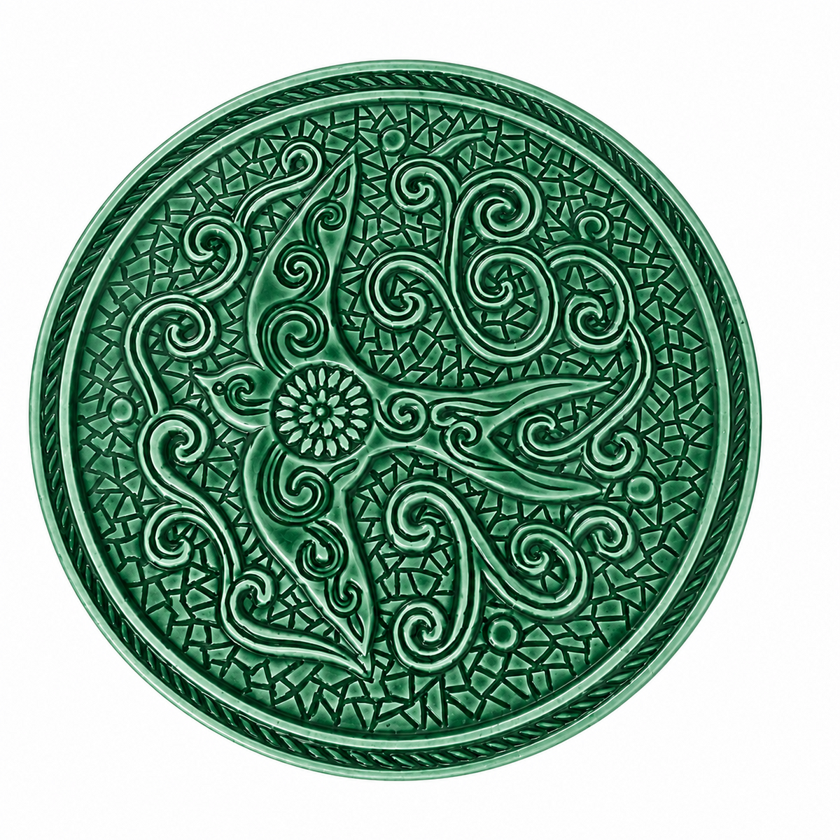 Green Bird Motif Trivet