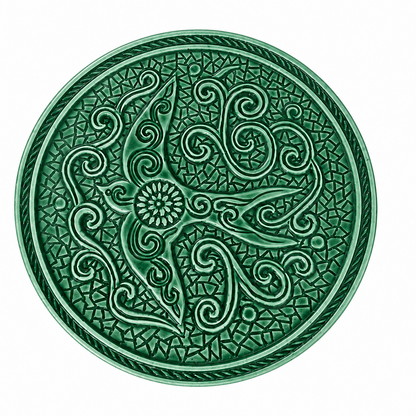 Green Bird Motif Trivet