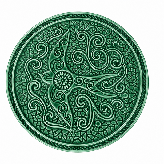 Green Bird Motif Trivet