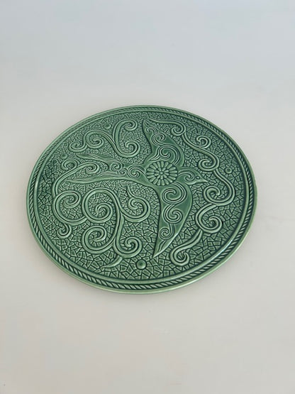 Green Bird Motif Trivet