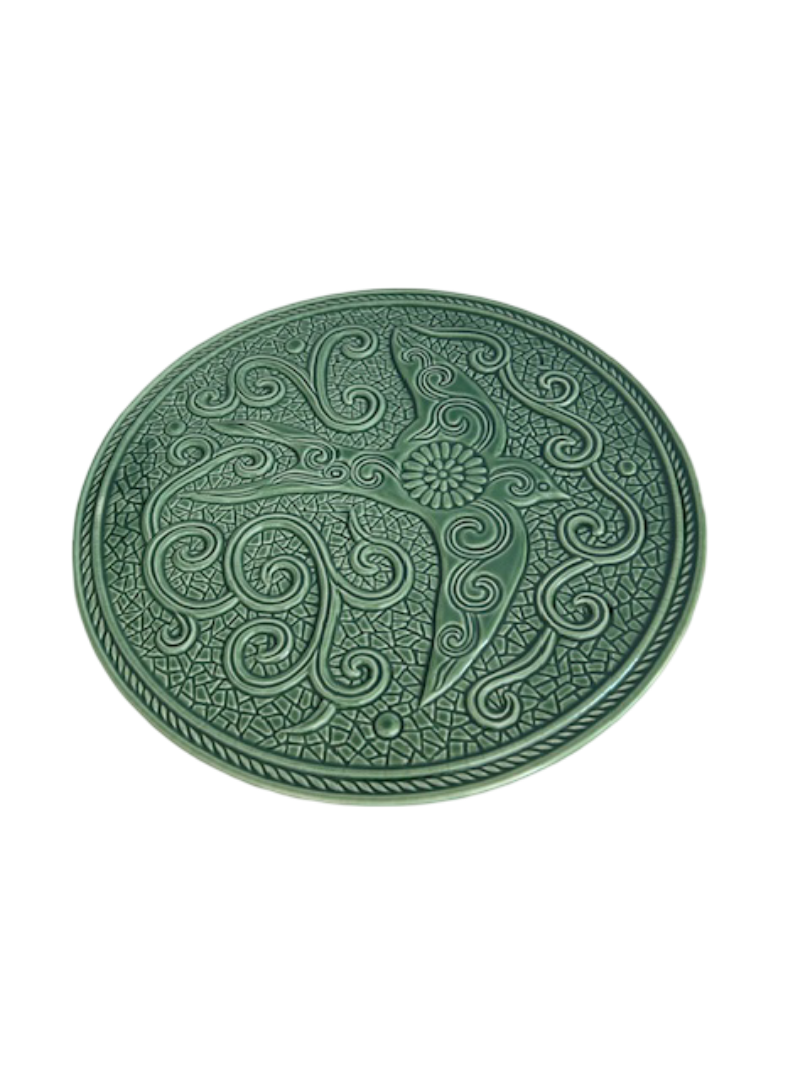 Green Bird Motif Trivet