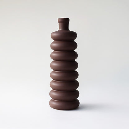 Ringed Glaze Vase – Tall Neck