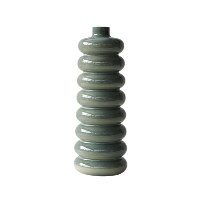 Ringed Glaze Vase – Sculpted