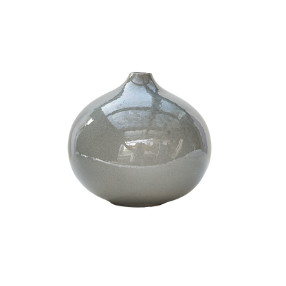 Sculpted Grey Glaze Vase