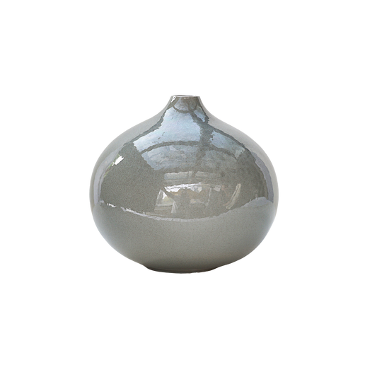 Sculpted Grey Glaze Vase