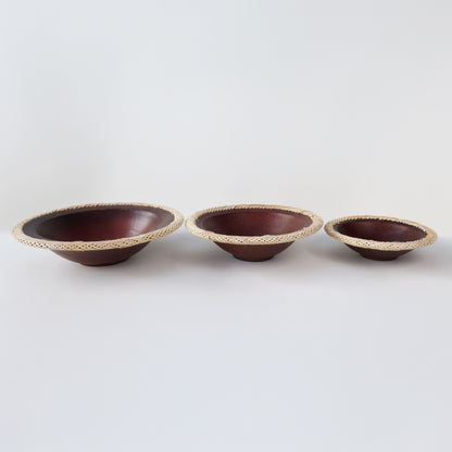 Terracotta Rattan Rim Bowl