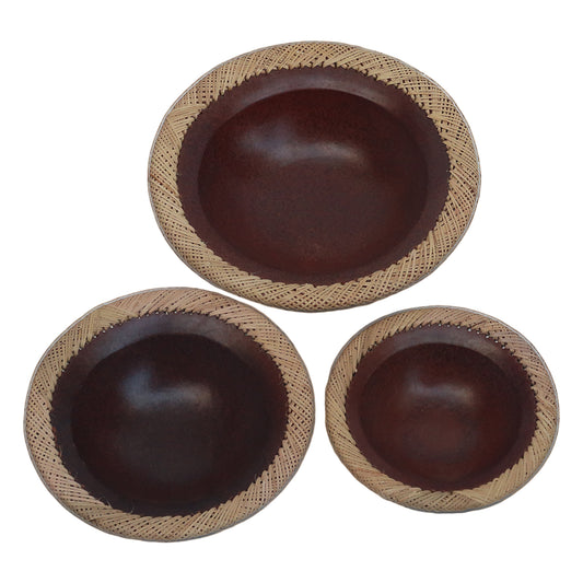 Terracotta Rattan Rim Bowl