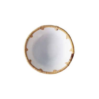 White Clay Rattan Spike Bowl
