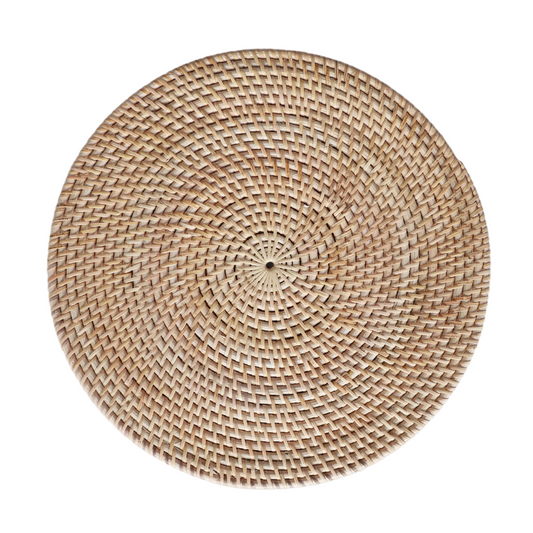 Ivory Woven Rattan Placemat
