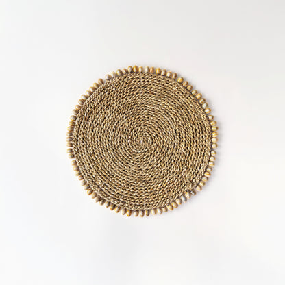 Ivory Woven Rattan Placemat