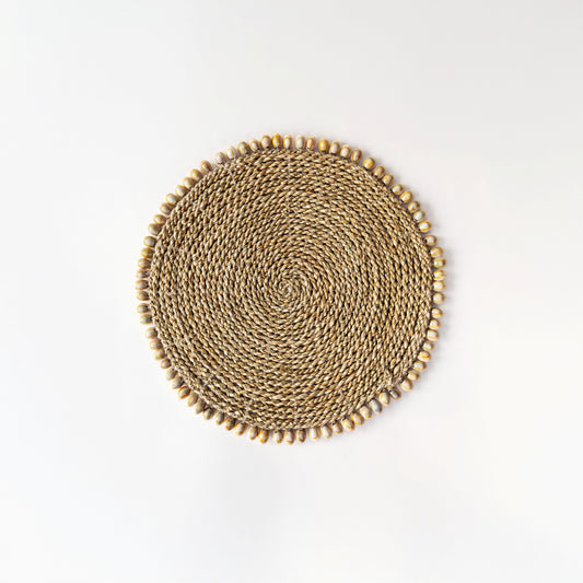 Ivory Woven Rattan Placemat