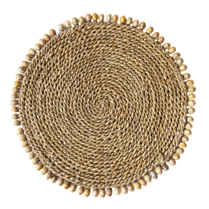 Ivory Woven Rattan Placemat