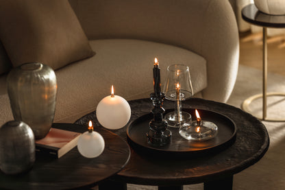 Candleholder smoked chrome