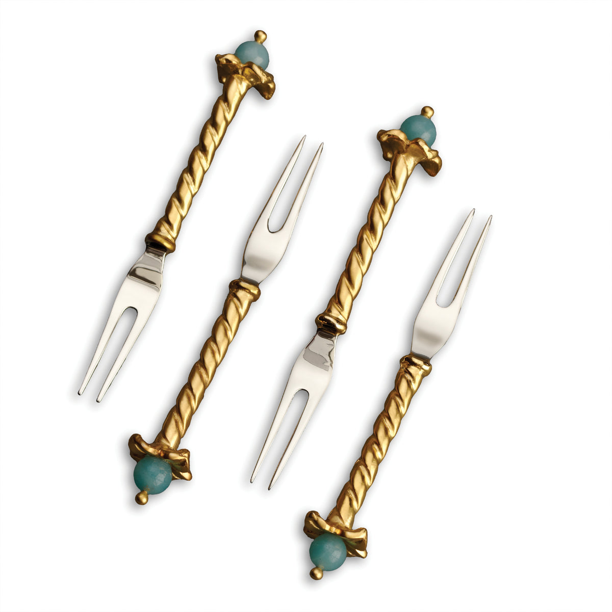 Venise Cocktail Two-Prong Picks (Set of 4)