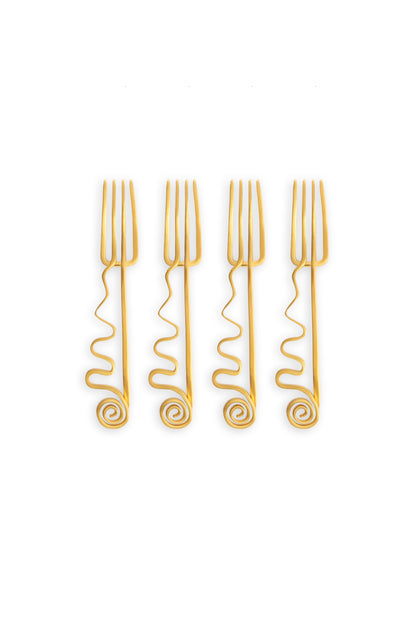 Spirale Cocktail Forks (Set of 4)
