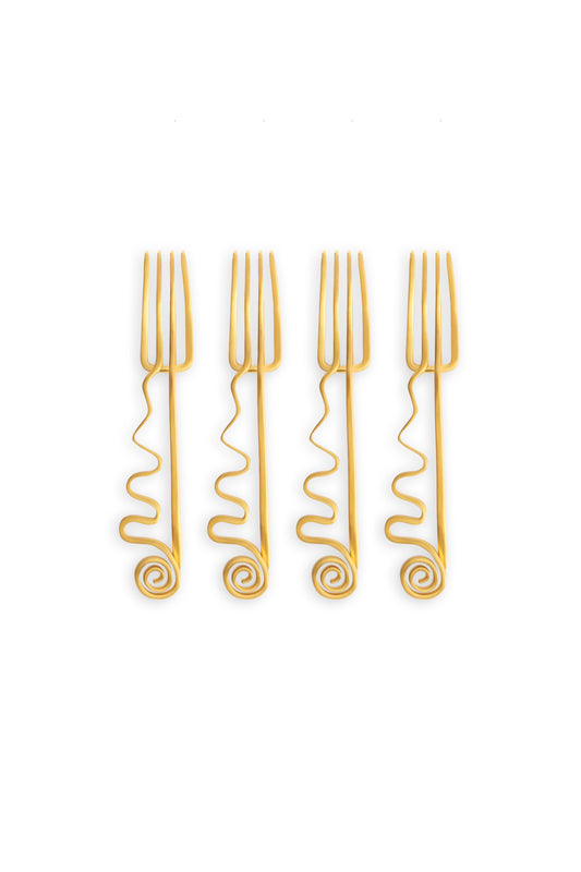 Spirale Cocktail Forks (Set of 4)