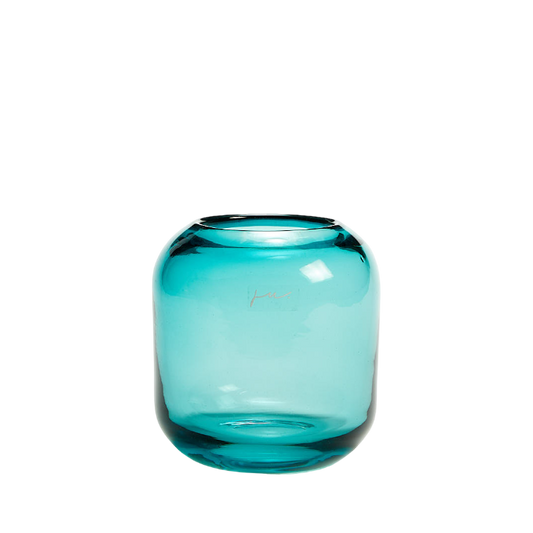 Corina Vase Hurricane Extra Small  Aqua
