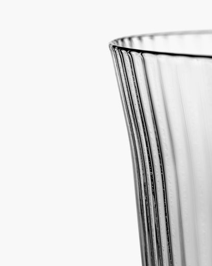 Inku  Small Tumbler Transparent Ribbed Glasses  Set of 4