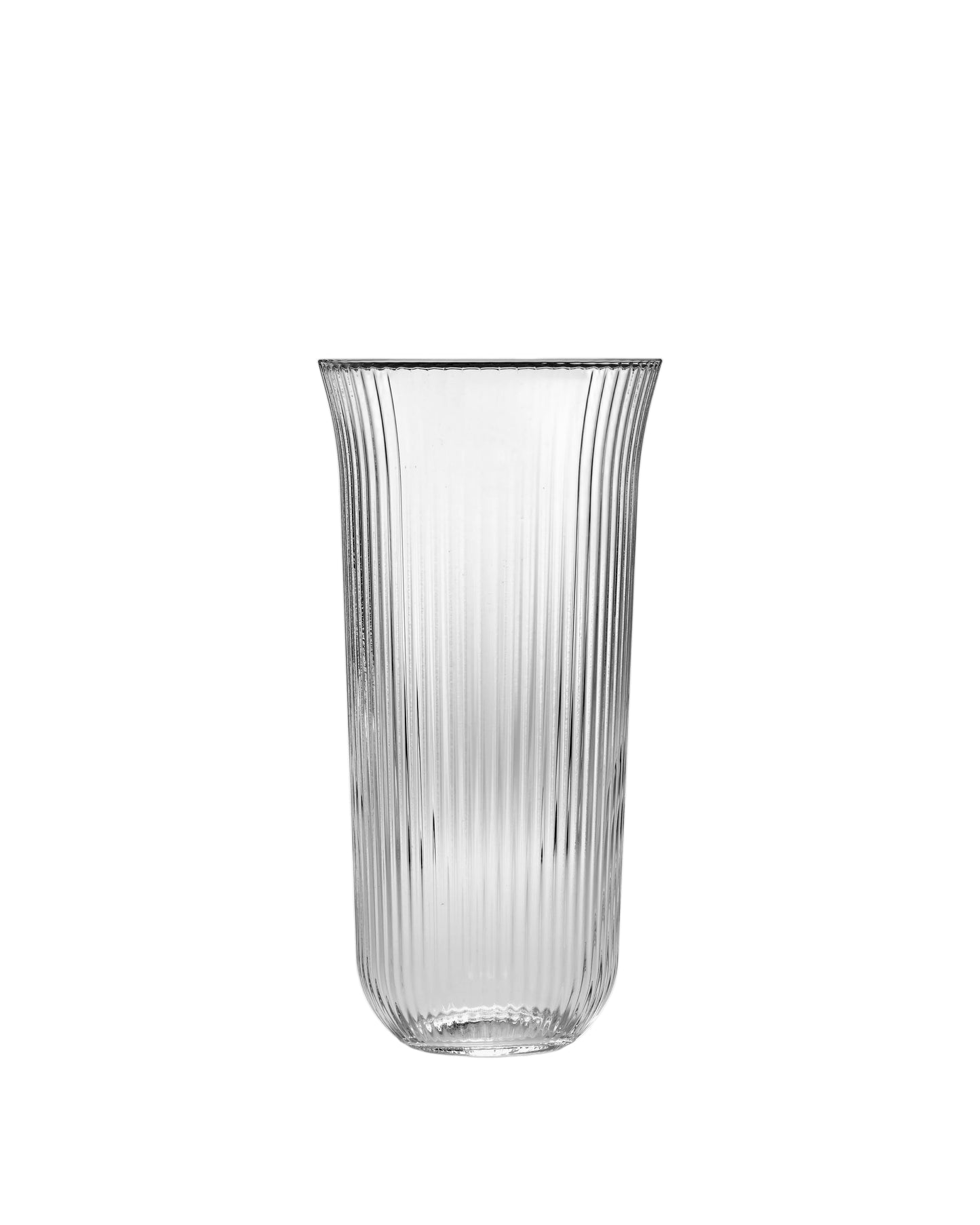 Inku Longdrink Transparent Ribbed Glasses  Set of 4