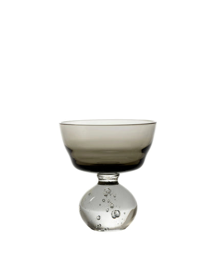 Eternal Snow Medium Stem Glasses Smokey Gray Set of 6