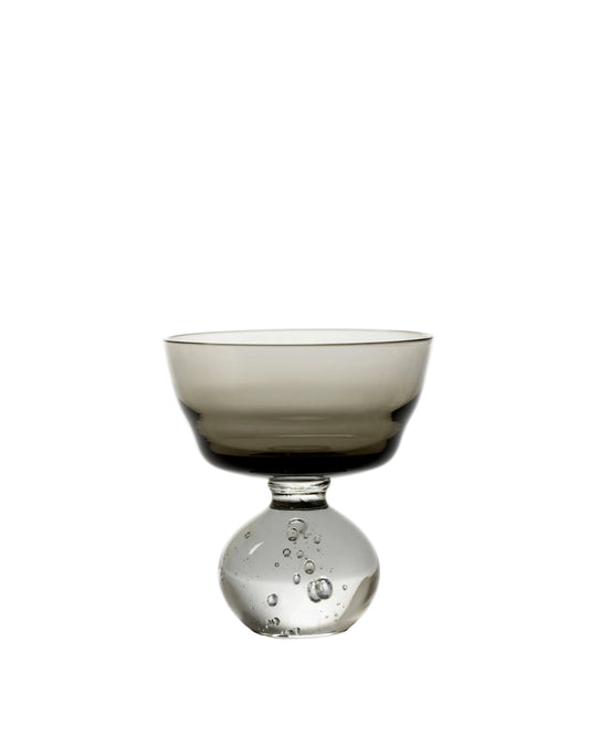 Eternal Snow Medium Stem Glasses Smokey Gray Set of 6